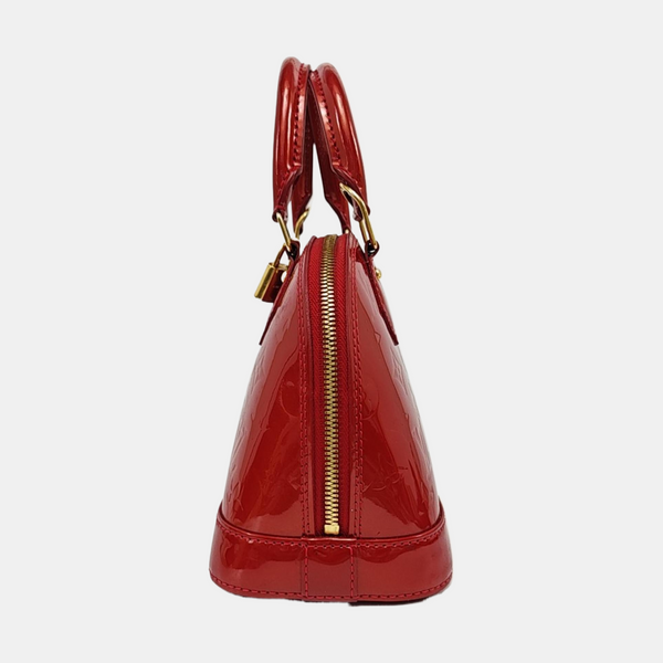 ALMA BB Monogram Patent Leather Red
