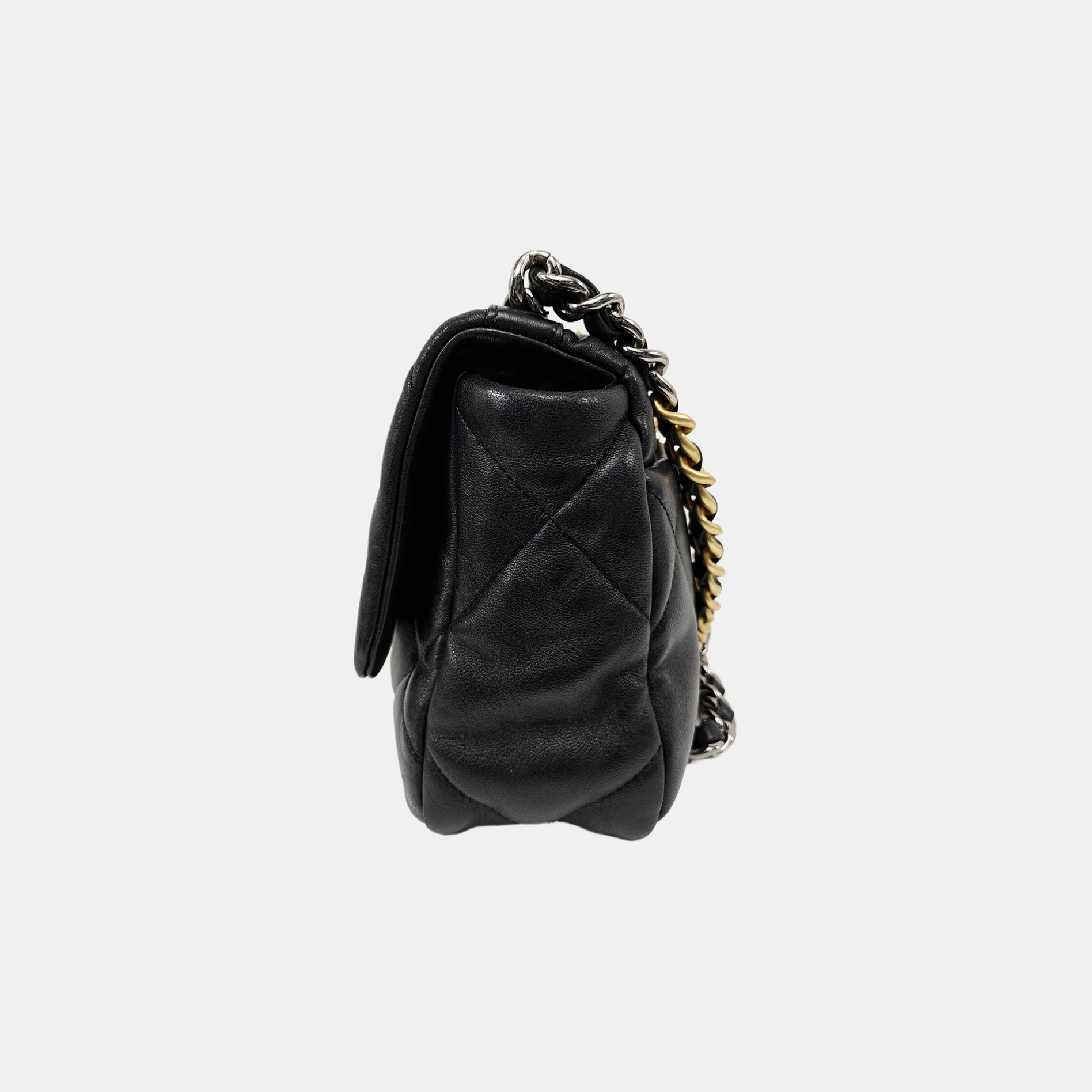 CHANEL 19 Small Quilted Lambskin Black