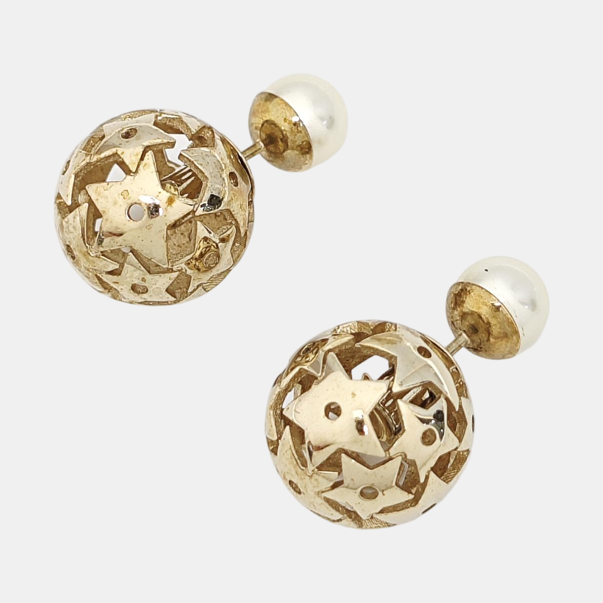 Faux Pearl White Stud Earrings