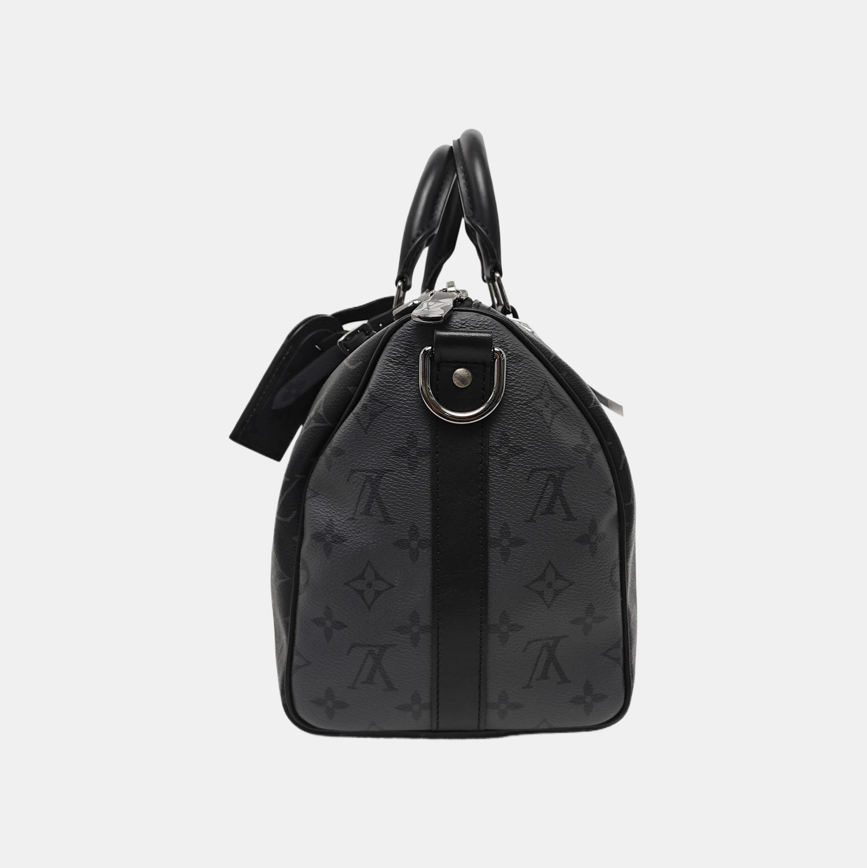KEEPALL 35 Monogram Coated Canvas Black