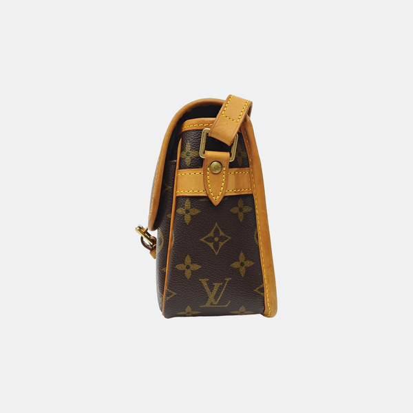 SOLOGNE PM Monogram Coated Canvas Brown