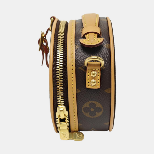 BOITE CHAPEAU Mini Monogram Coated Canvas Brown