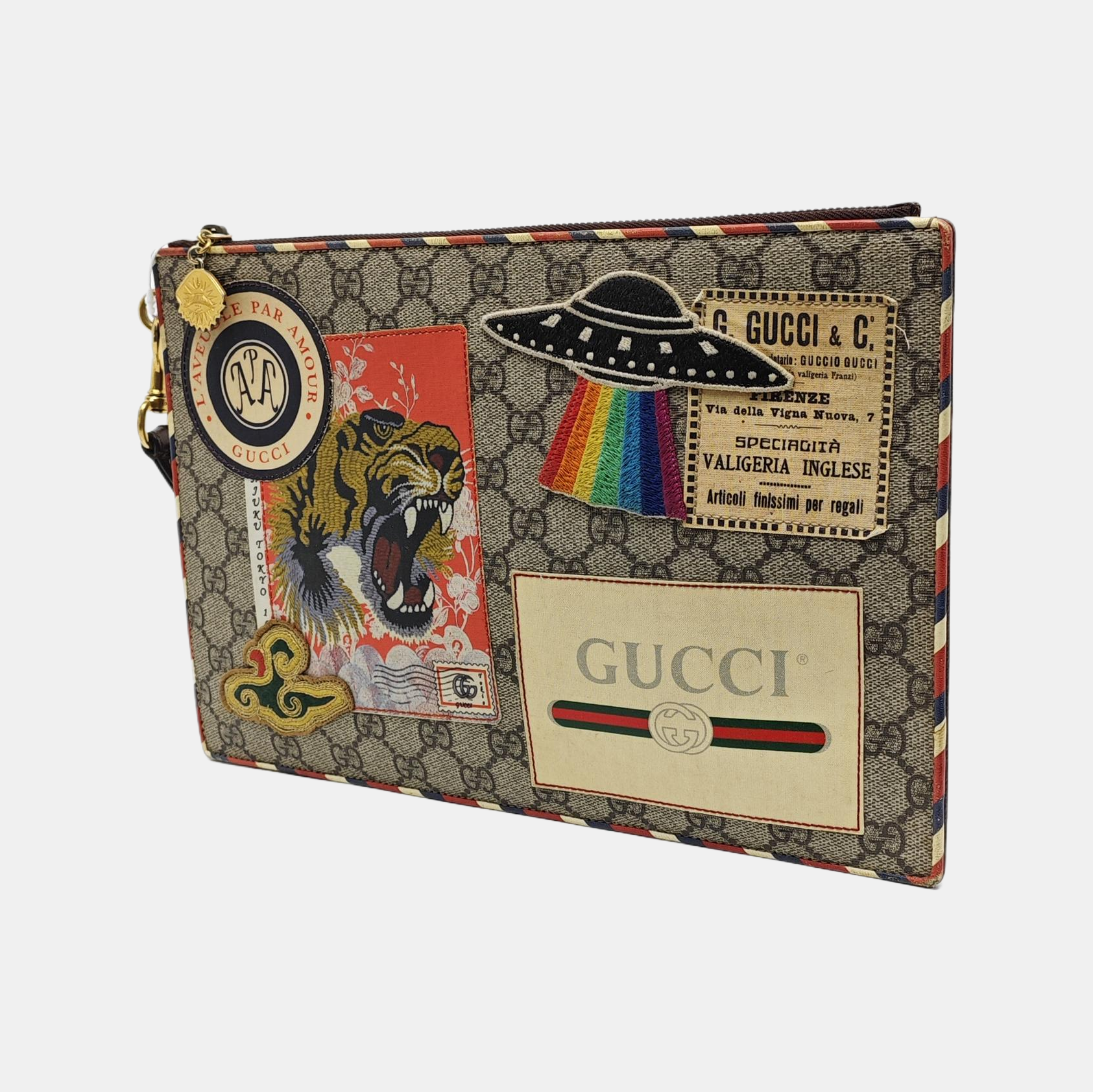 Courrier Monogram Coated Canvas Beige