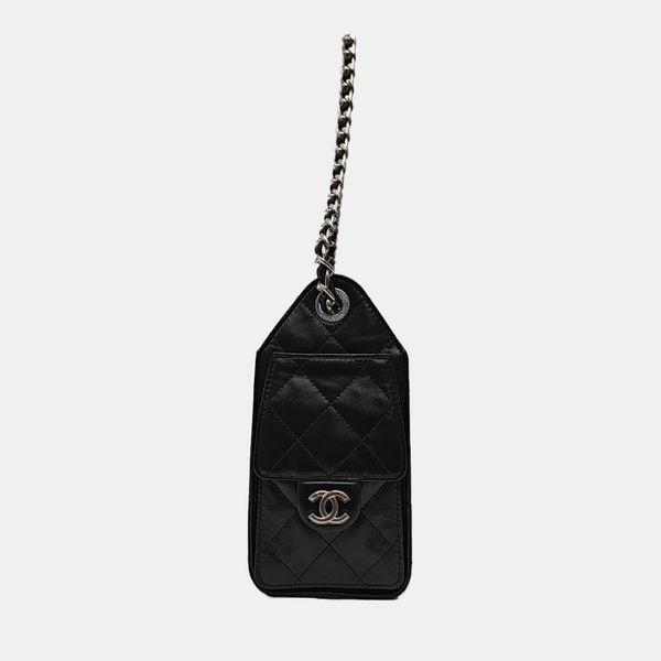 CHANEL 25 Mini Quilted Calfskin Black