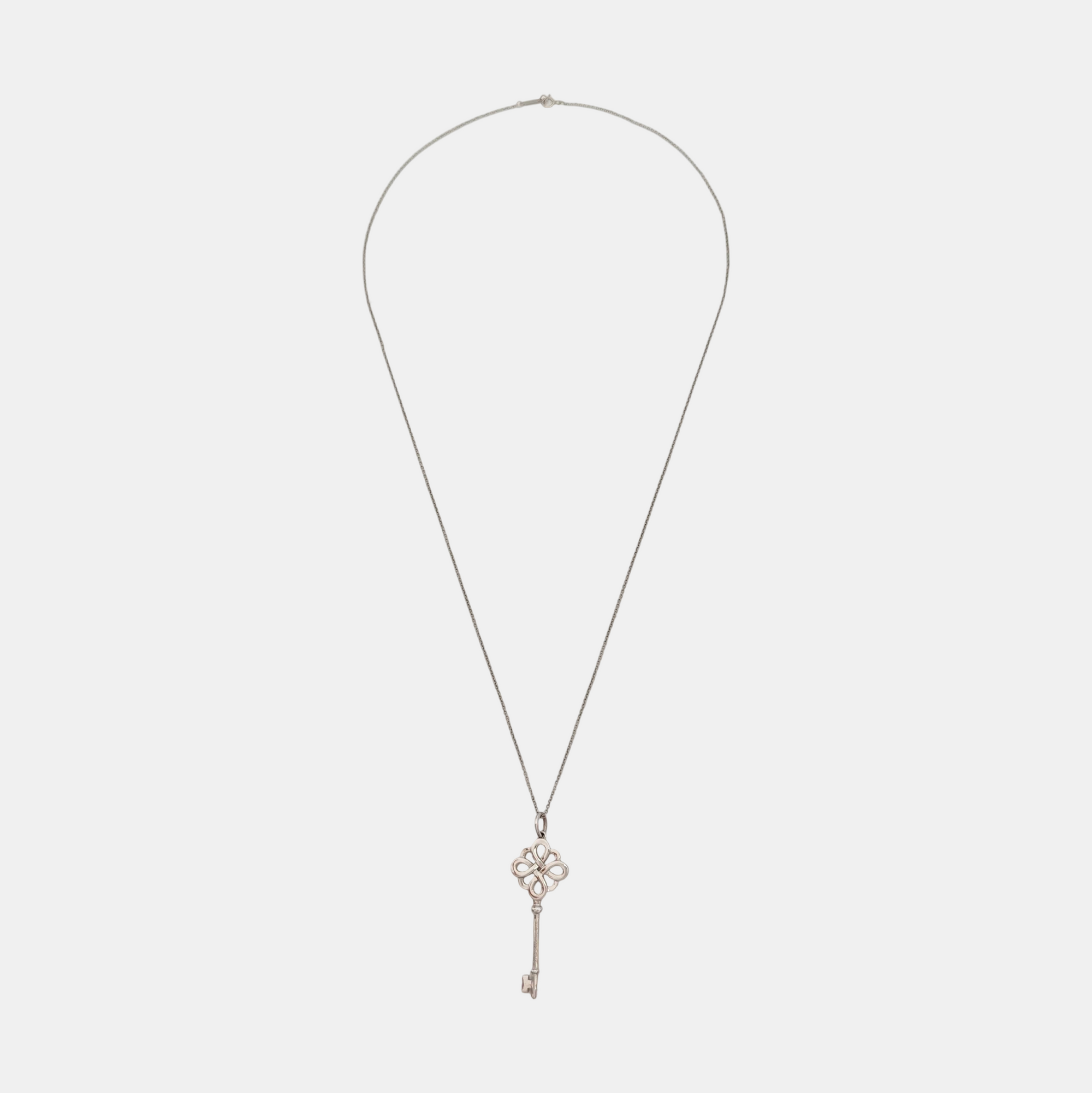 Tiffany Keys 18k White Gold Silver Necklace