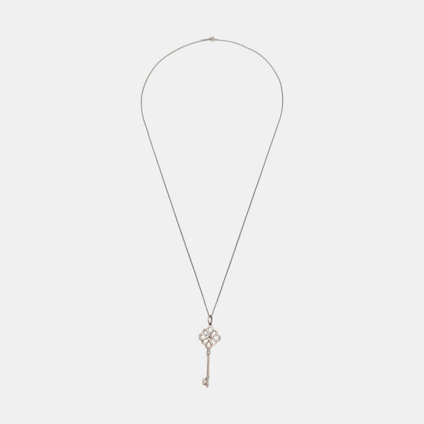 Tiffany Keys 18k White Gold Silver Necklace