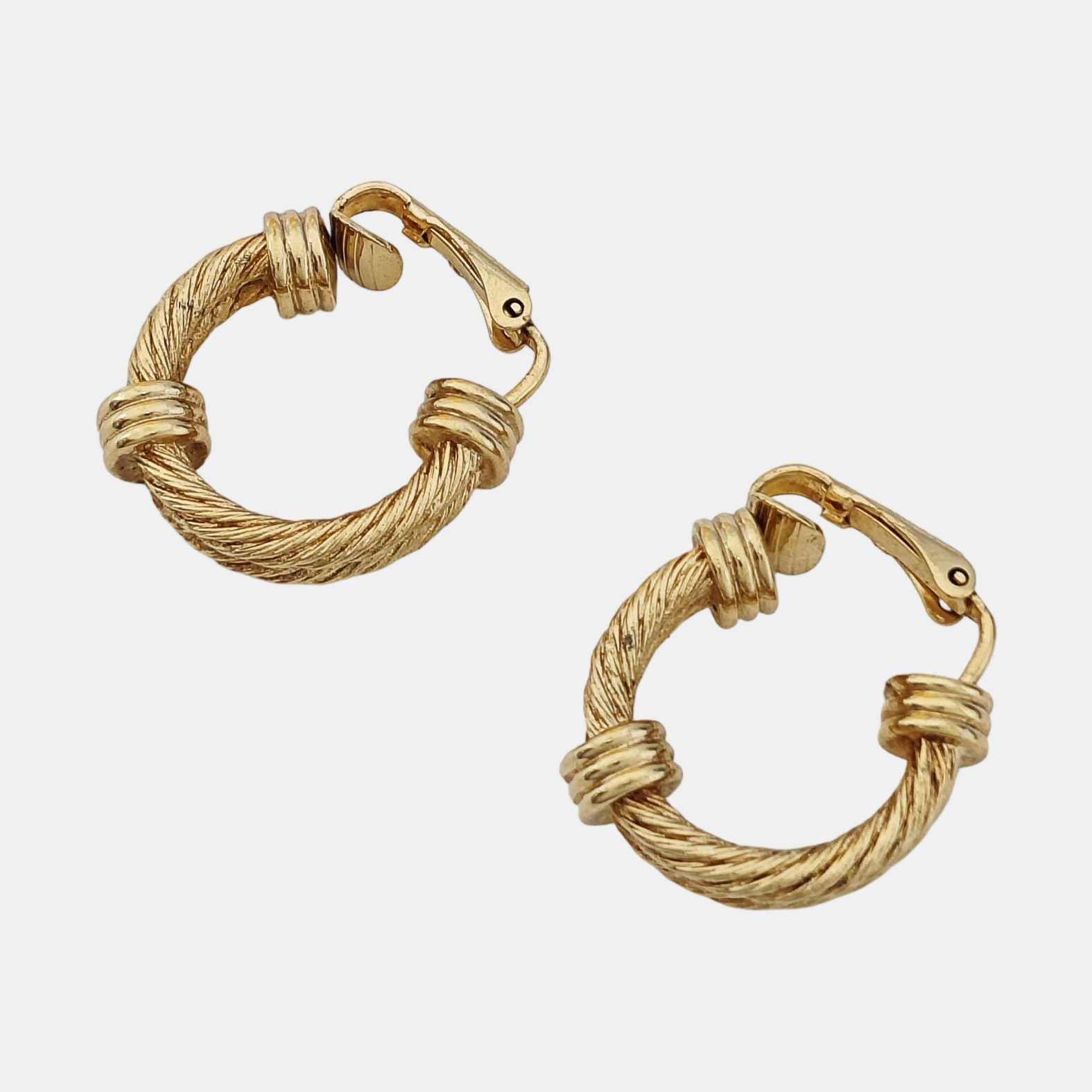 Metal Gold Clip On Earrings