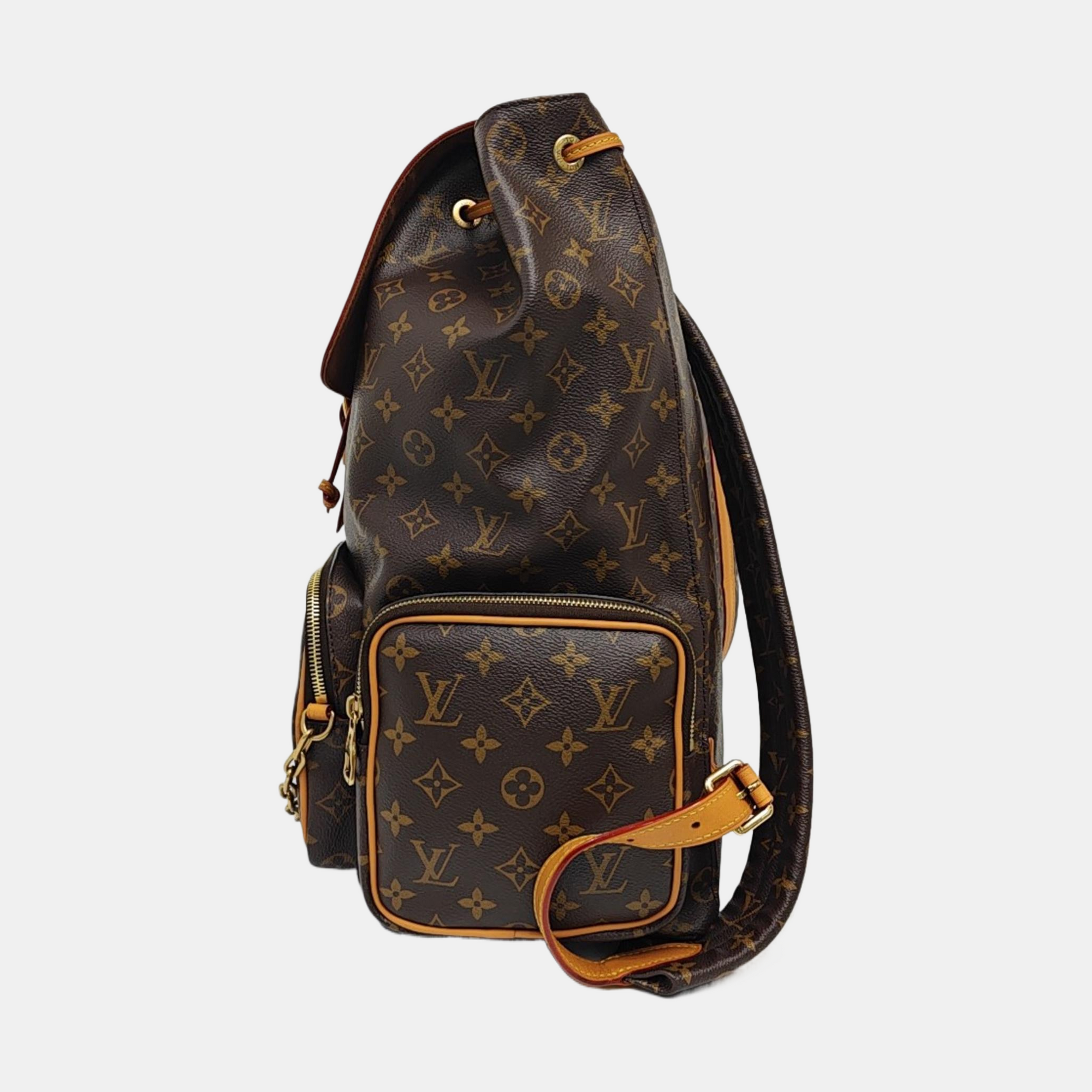 TRIO Monogram Coated Canvas Brown