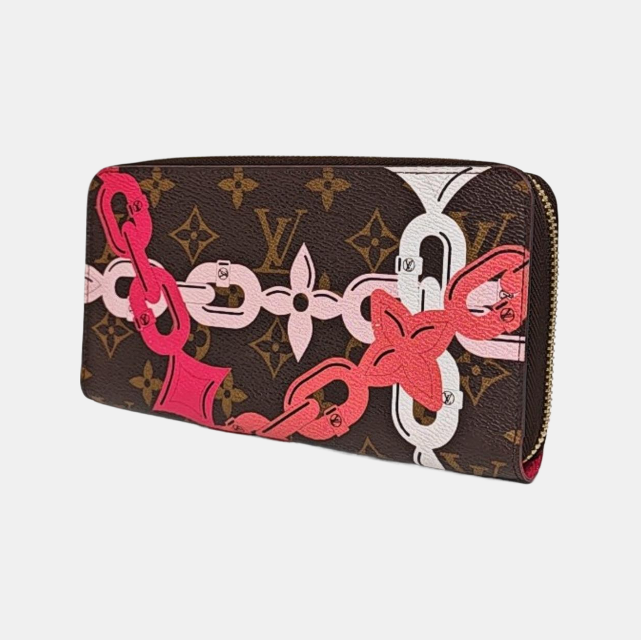 ZIPPY Monogram Coated Canvas Brown Wallet