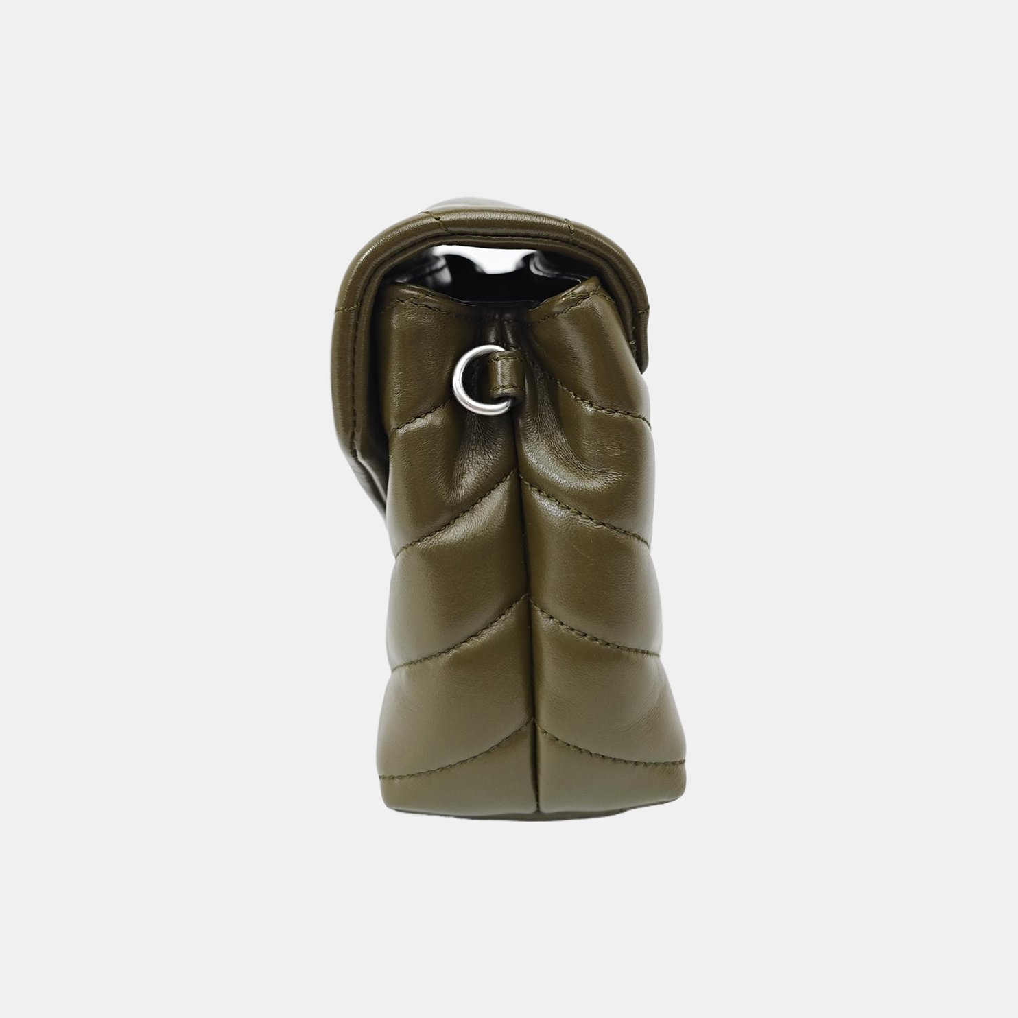 LOULOU Extra Small Chevron Calfskin Green