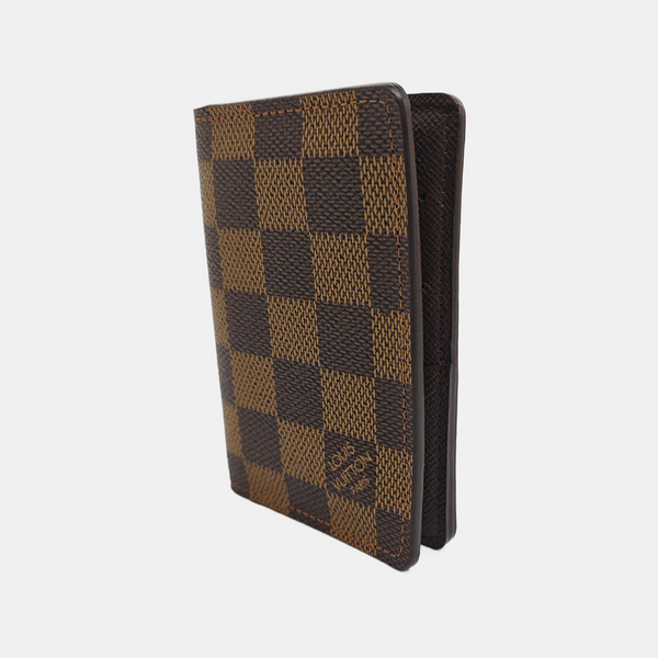 Damier Ebene Coated Canvas Card Holder Brown