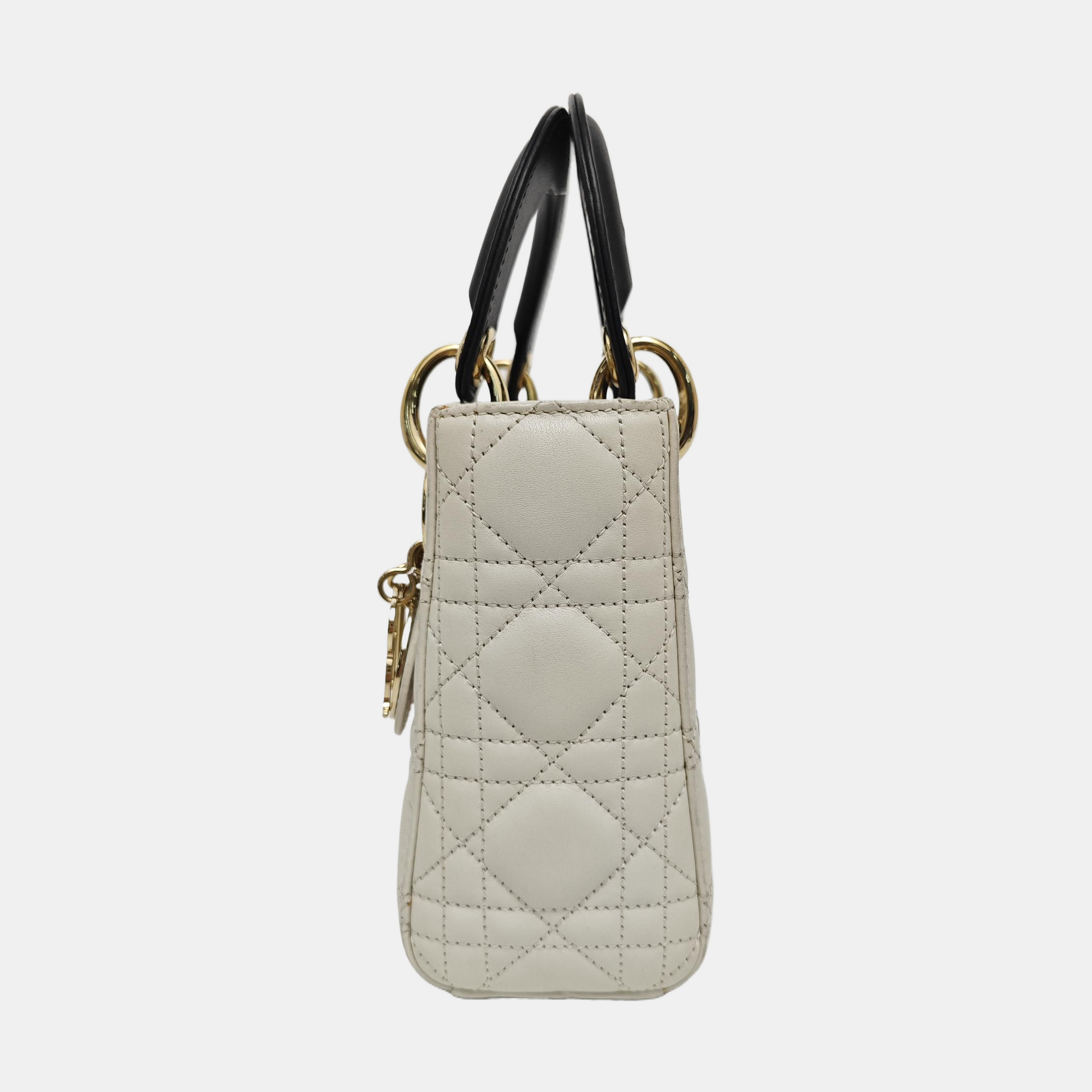 Lady Dior Mini Cannage Lambskin White