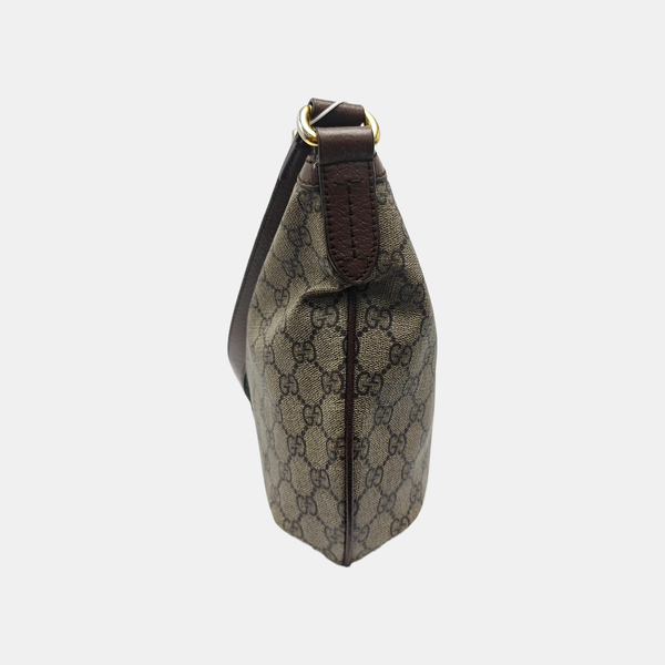 Ophidia Small Monogram Coated Canvas Beige