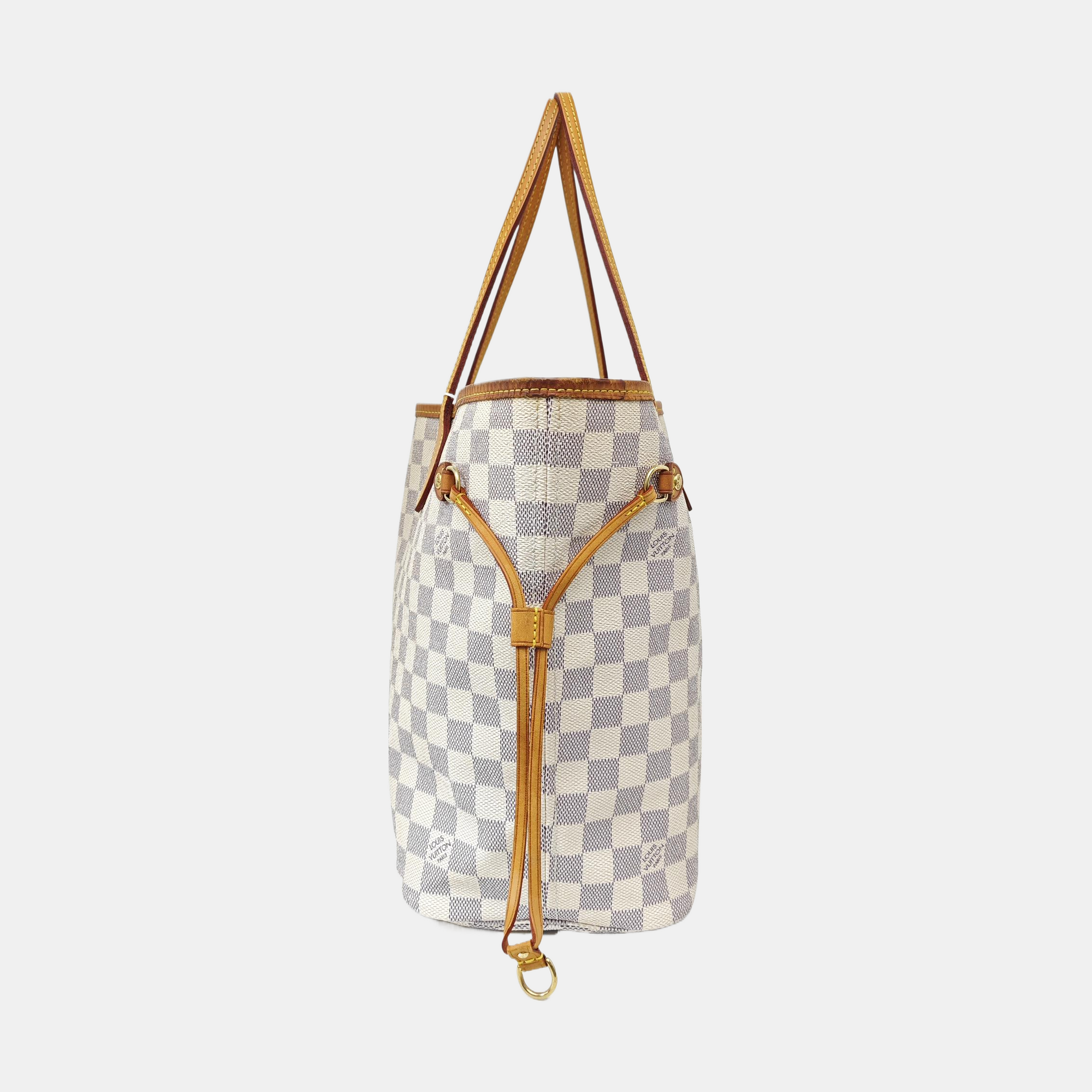 NEVERFULL MM Damier Azur Coated Canvas Beige