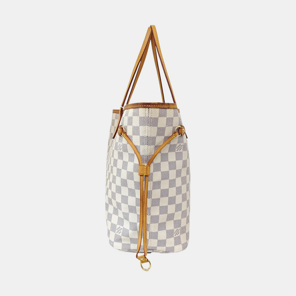 NEVERFULL MM Damier Azur Coated Canvas Beige