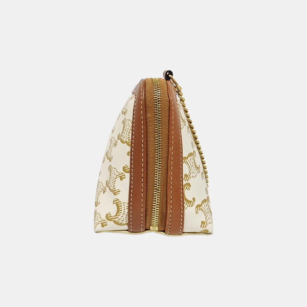 Coated Canvas Shoulder Bag White