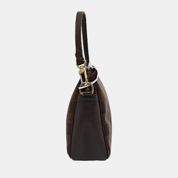 TROUSSE MAKE UP Damier Ebene Coated Canvas Brown
