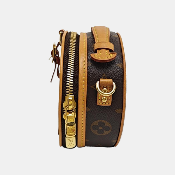 BOITE CHAPEAU Mini Monogram Coated Canvas Brown