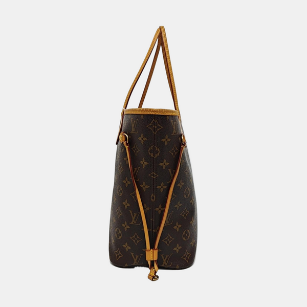 NEVERFULL MM Monogram Coated Canvas Brown