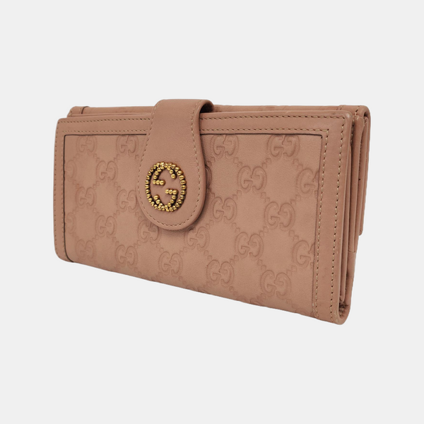 Monogram Calfskin Wallet Pink