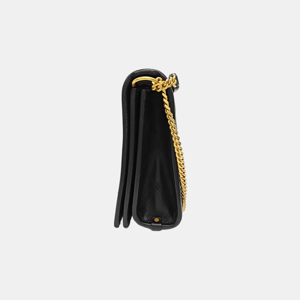 BECKY Mini Quilted Lambskin Black