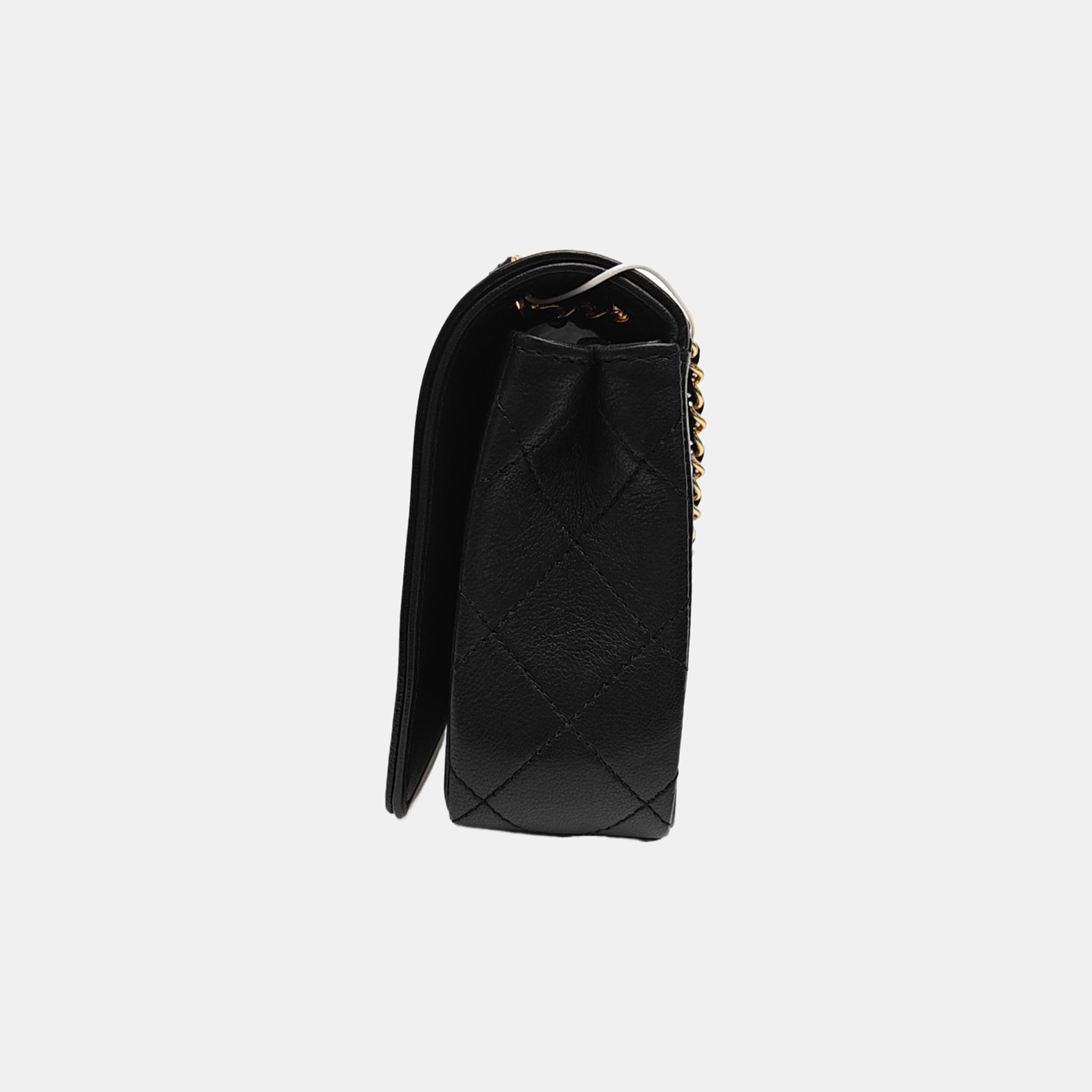 MADEMOISELLE Medium Quilted Lambskin Black