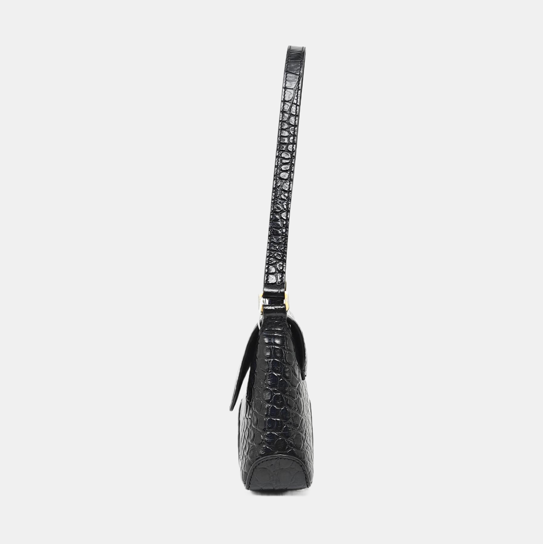 Calfskin Shoulder Bag Black
