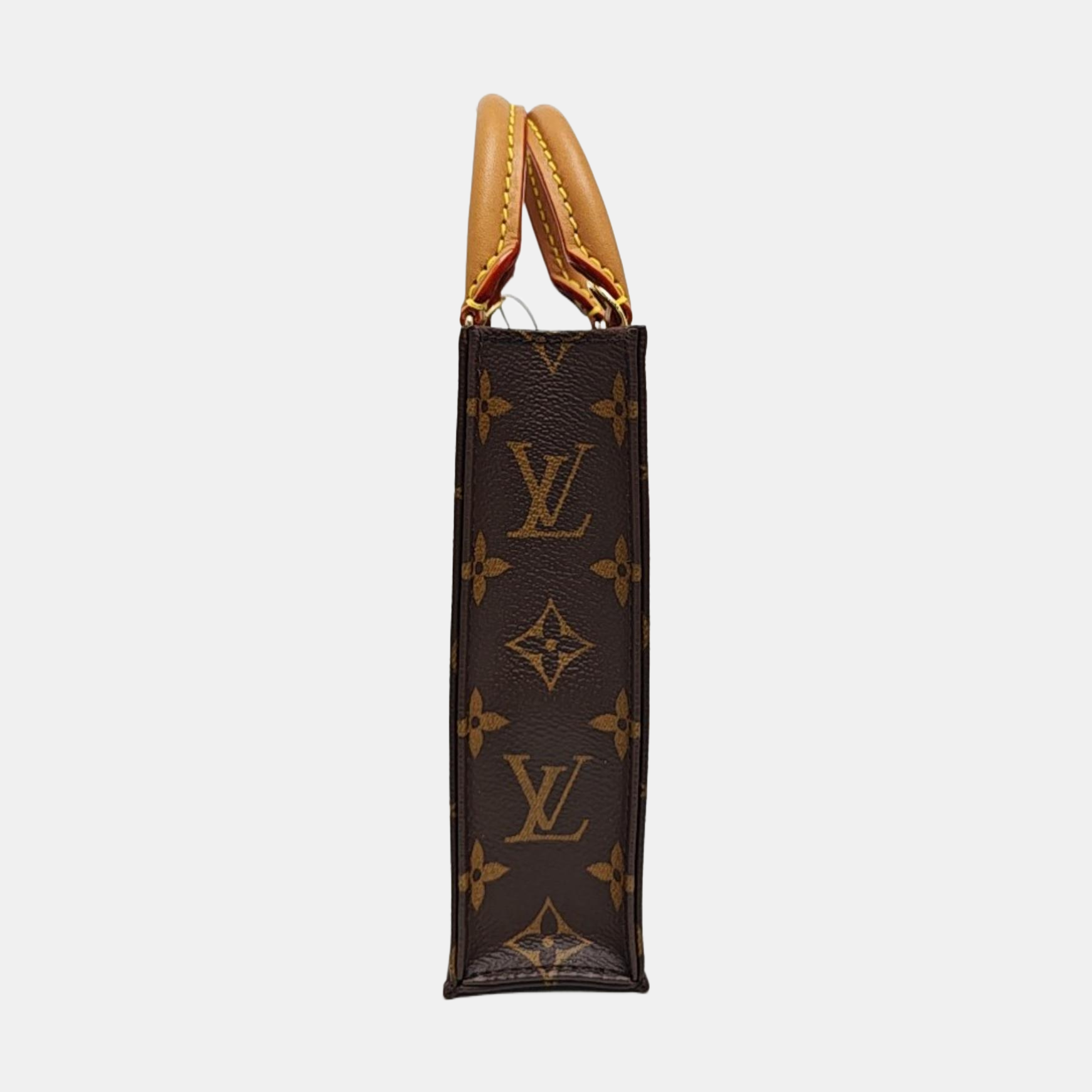 SAC PLAT Mini Monogram Coated Canvas Brown