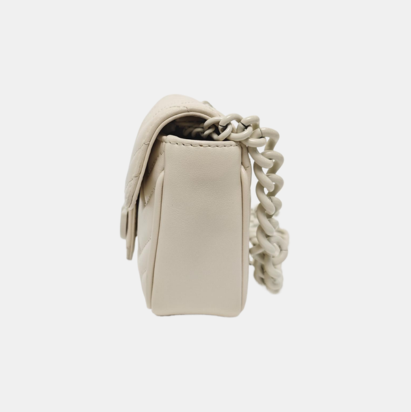 GG Marmont Mini Quilted Calfskin White