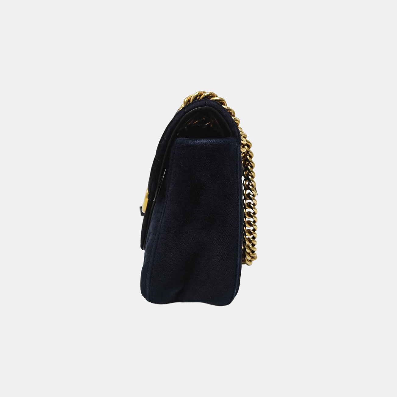 GG Marmont Medium Quilted Velvet Black