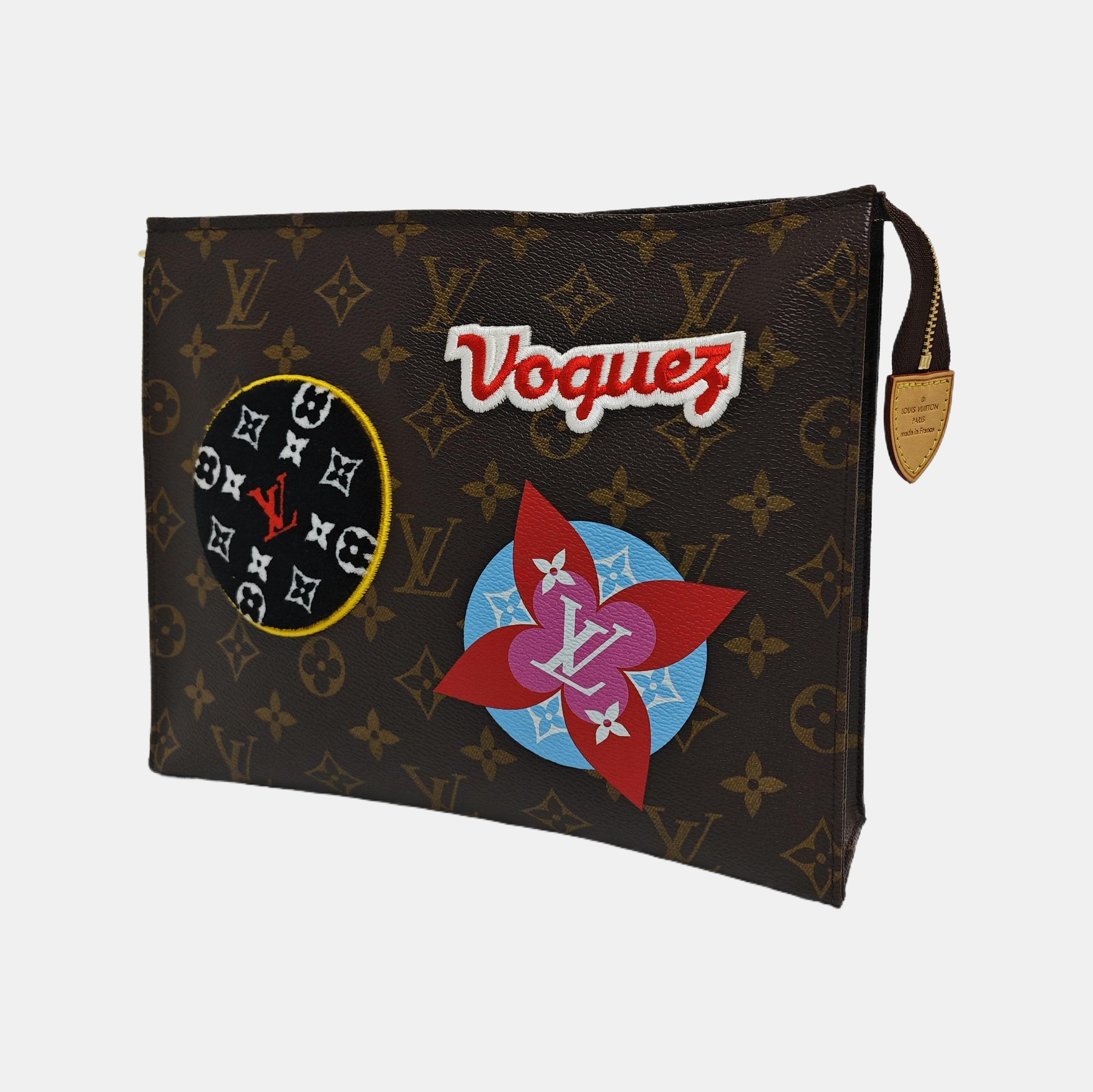 TOILET POCKET 26 Monogram Coated Canvas Brown