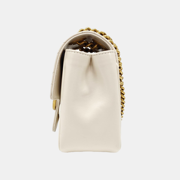 GG Marmont Mini Quilted Calfskin White