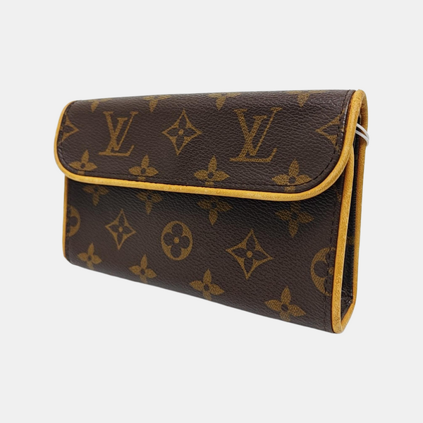 FLORENTINE Monogram Coated Canvas Brown