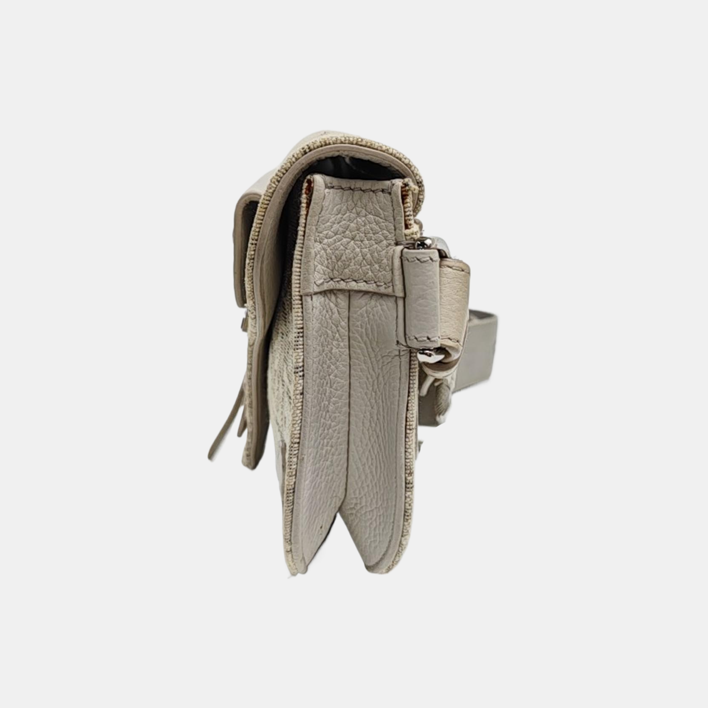 Saddle Medium Oblique Canvas Beige