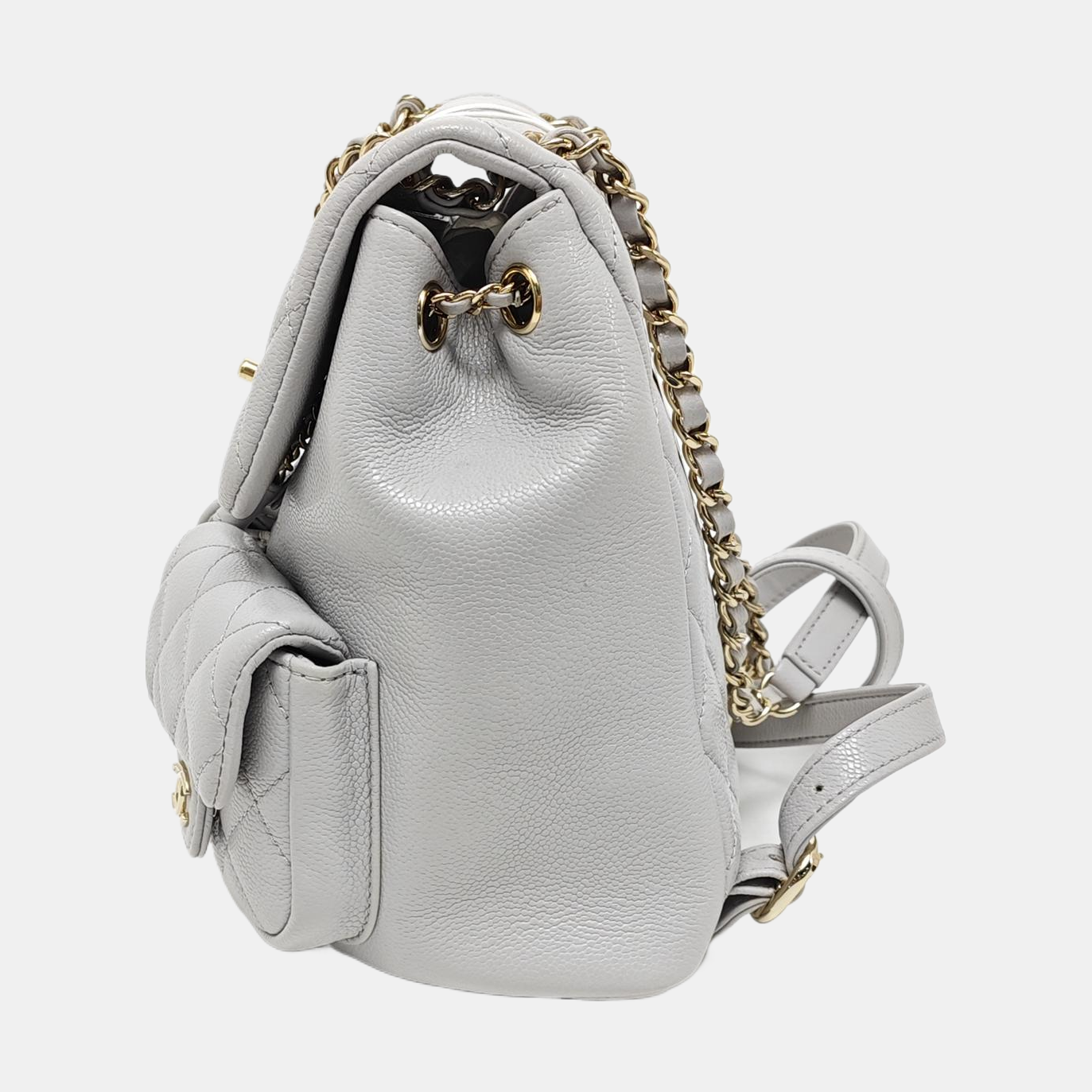 DUMA Quilted Grained Calfskin Gray