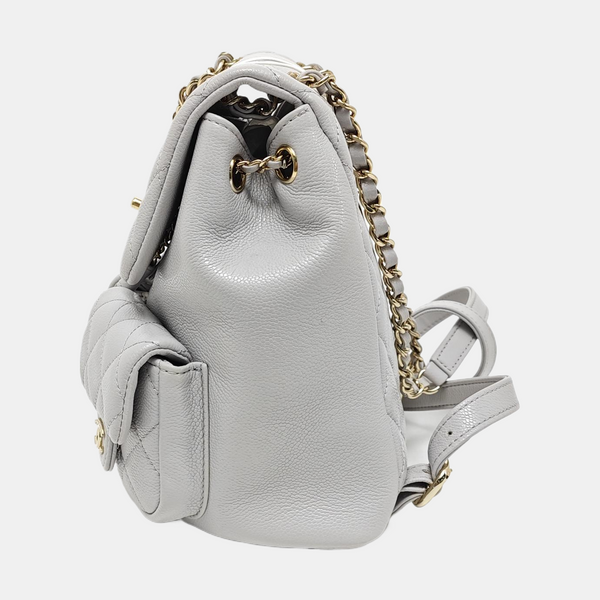 DUMA Quilted Grained Calfskin Gray