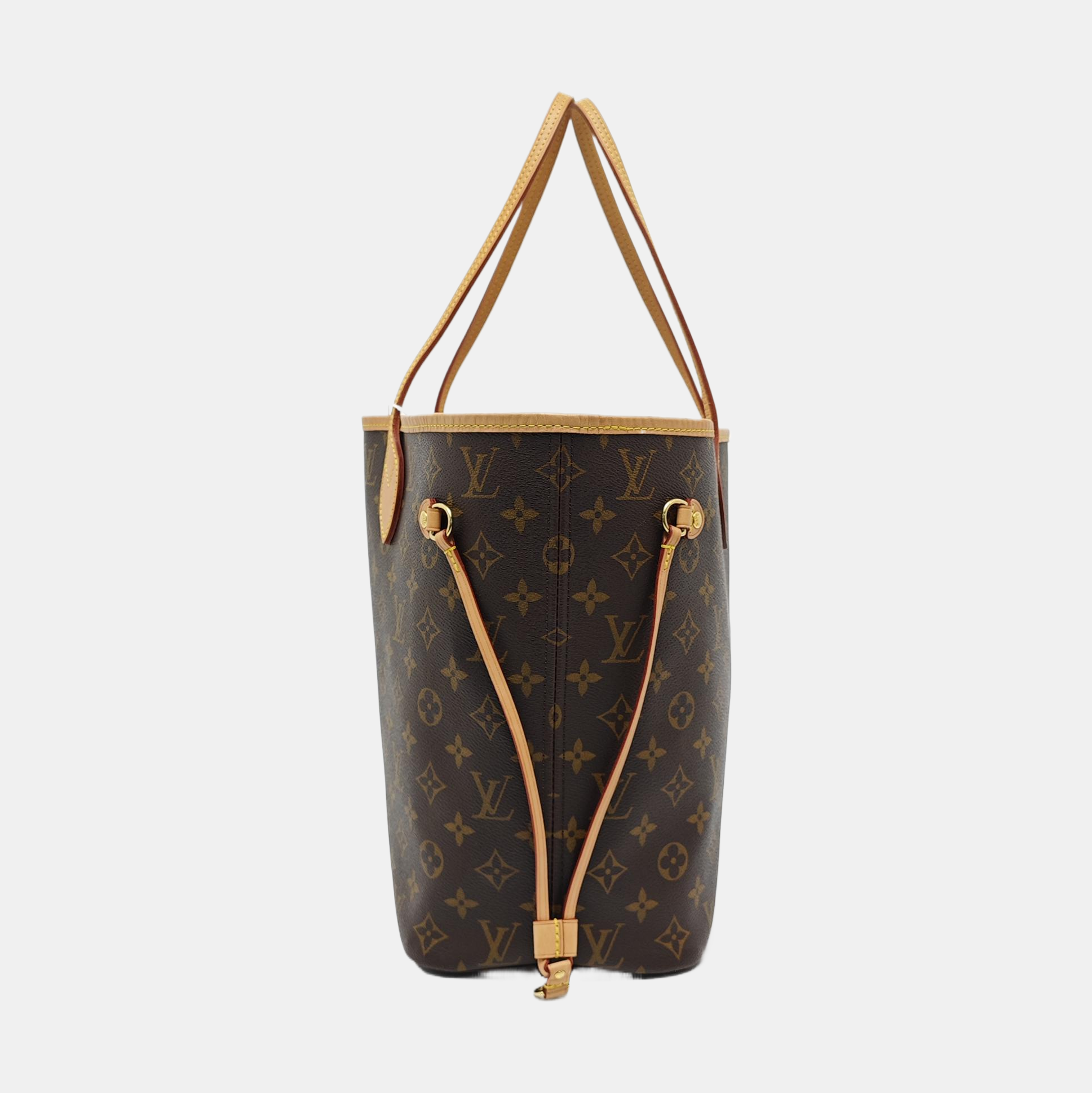 NEVERFULL MM Monogram Coated Canvas Brown