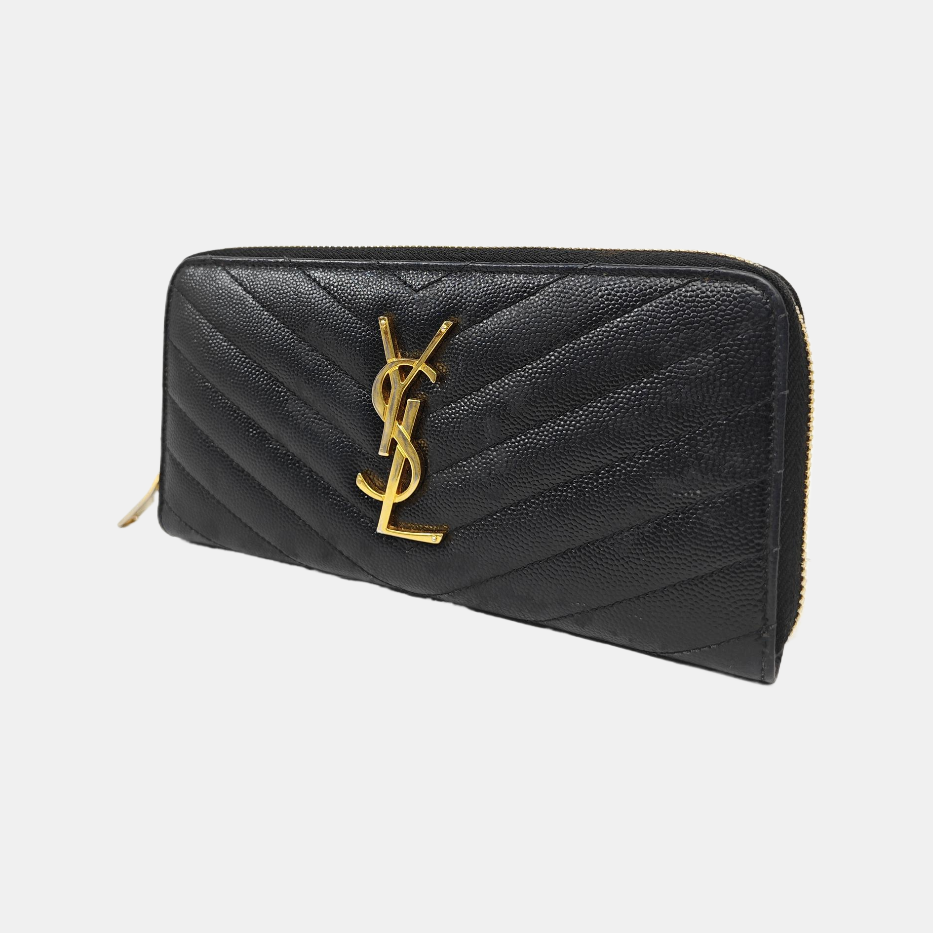 MONOGRAM Chevron Calfskin Black Wallet