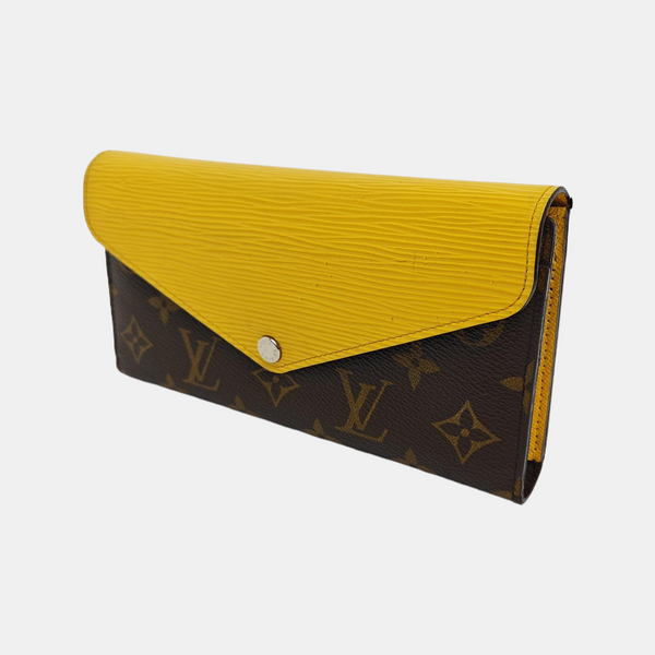 MARIE LOU Monogram Coated Canvas Brown Wallet