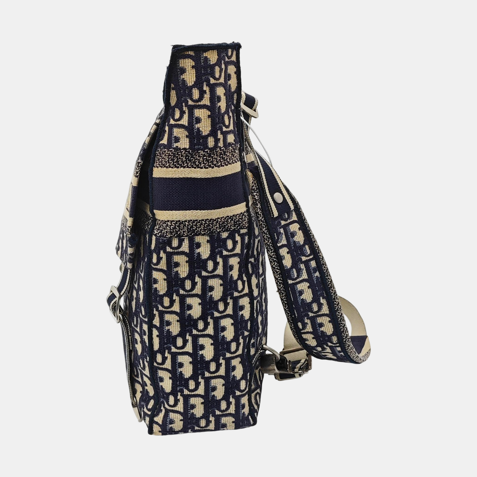 Oblique Canvas Backpack Blue