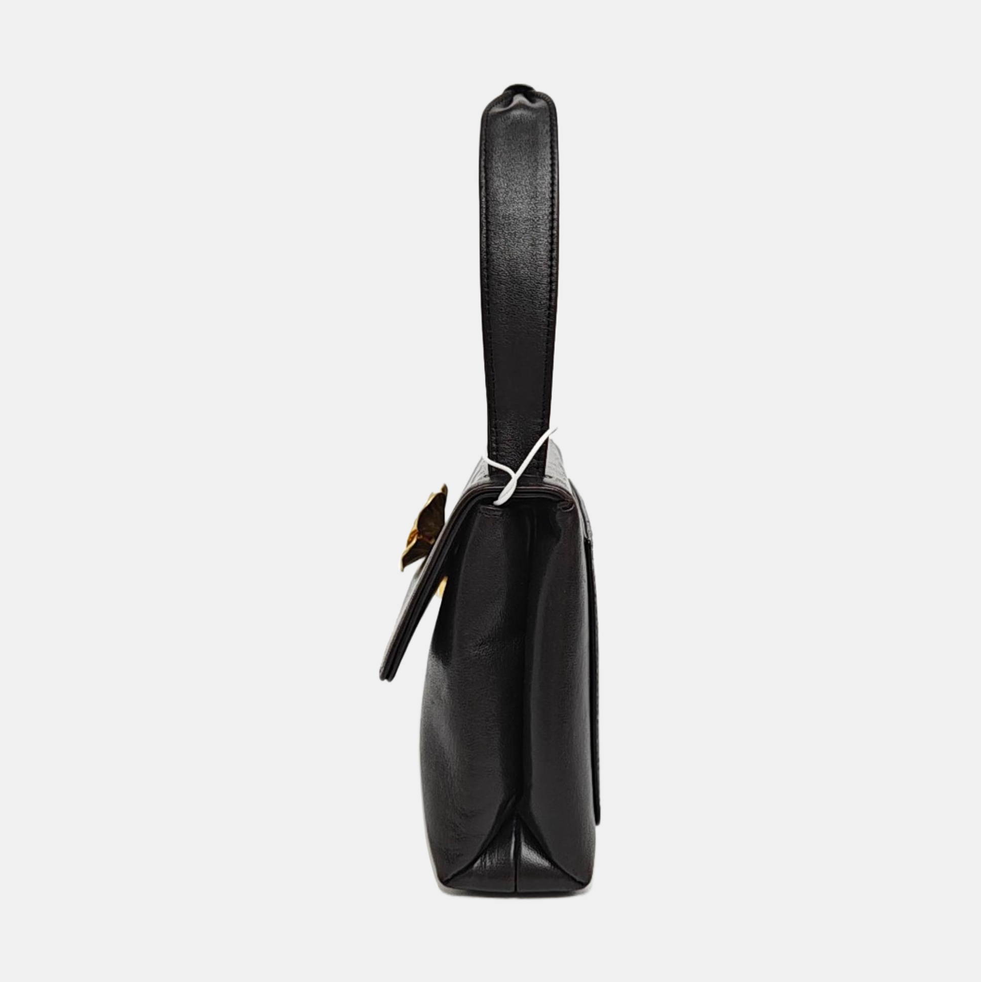 Lambskin Top Handle Bag Brown