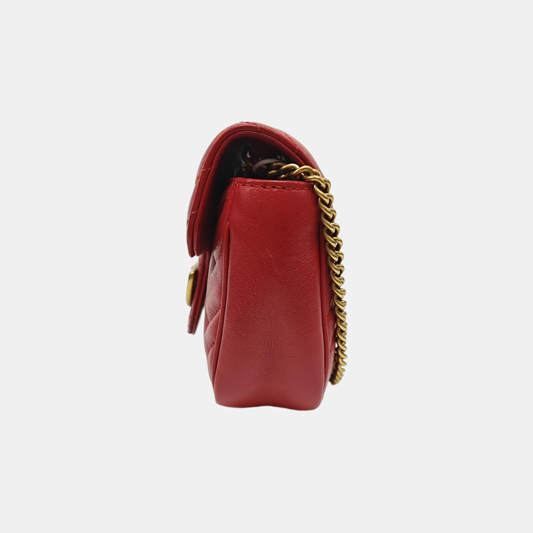 GG Marmont Mini Quilted Calfskin Red