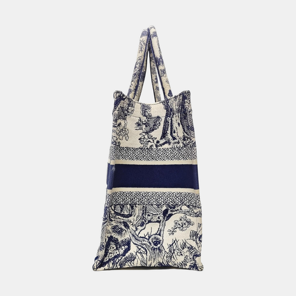 Book Tote Medium Canvas Blue