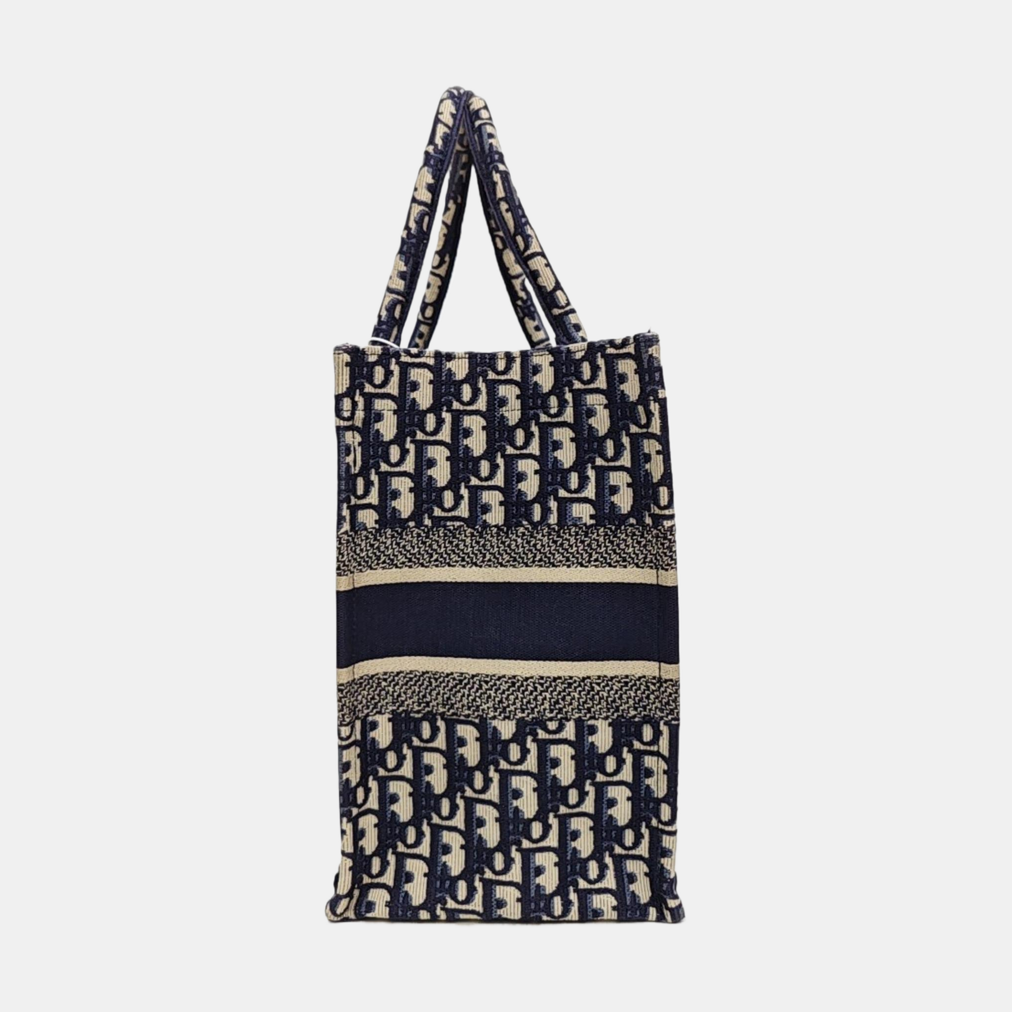 Book Tote Medium Oblique Canvas Blue