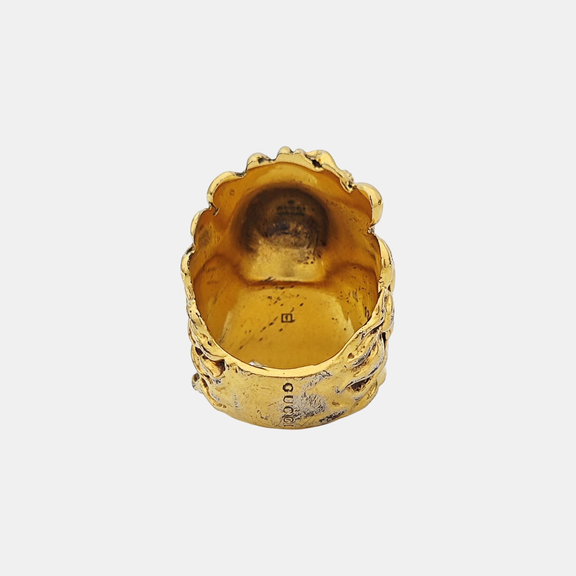 Lion Head Metal Gold Ring HK 13