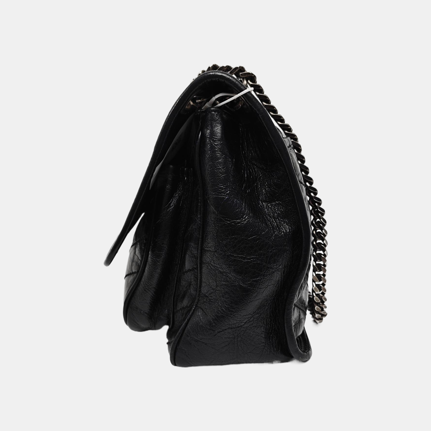 NIKI Medium Chevron Calfskin Black