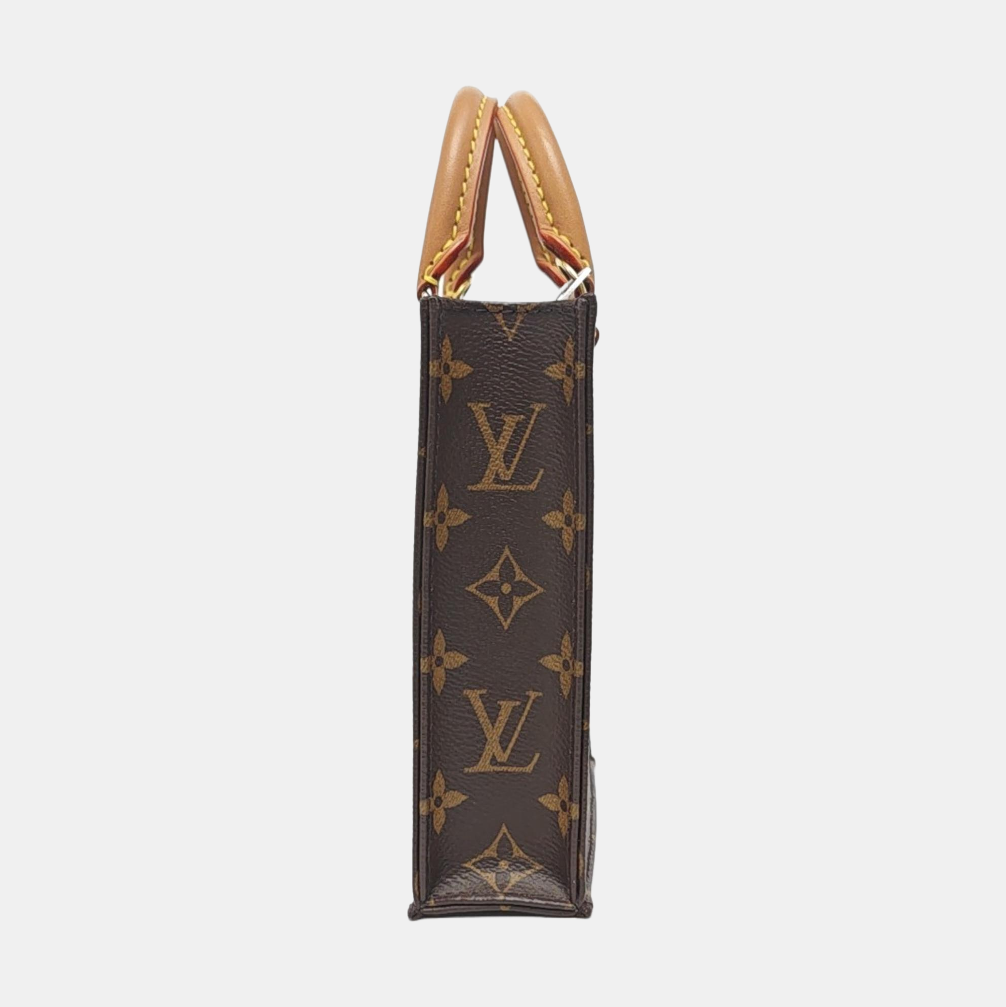 SAC PLAT Mini Monogram Coated Canvas Brown