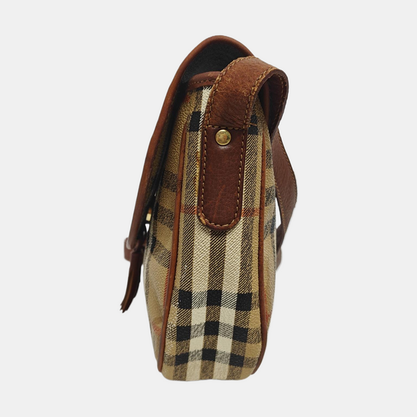 Coated Canvas Shoulder Bag Beige