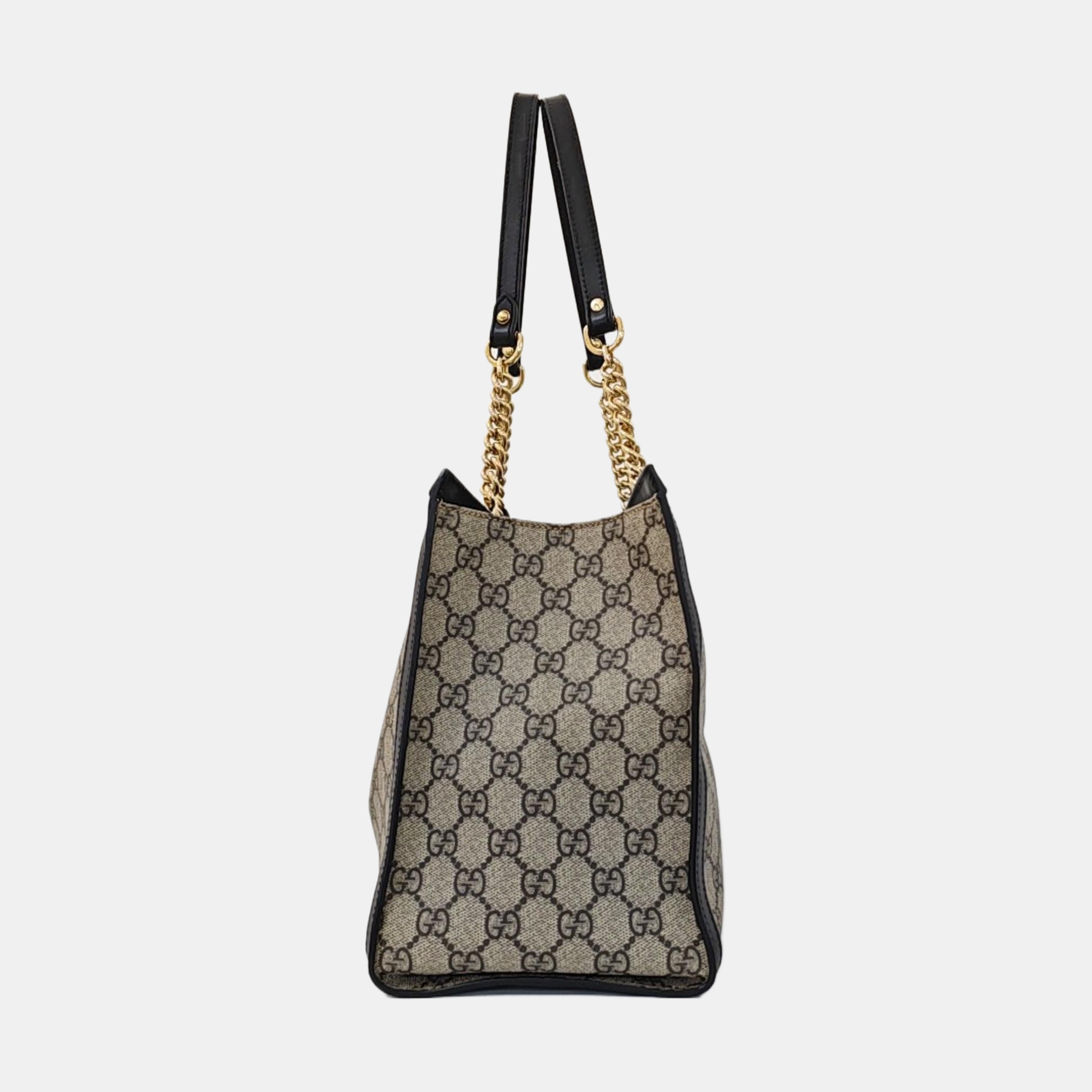 Padlock Medium Monogram Coated Canvas Beige