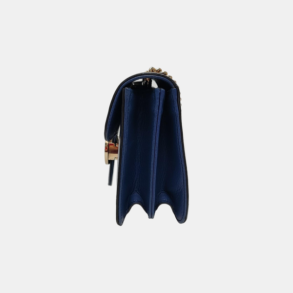 Interlocking G Small Calfskin Blue